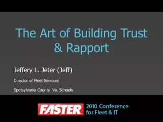 The Art of Building Trust &amp; Rapport