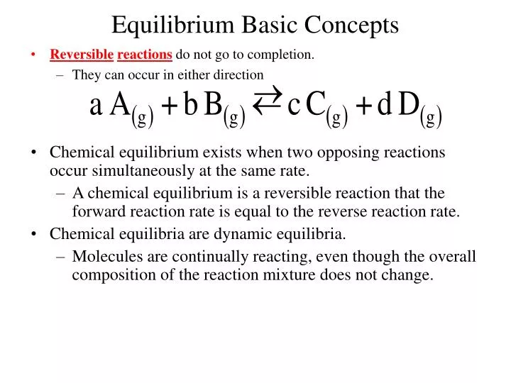 equilibrium basic concepts