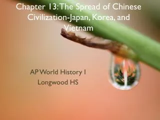 Chapter 13: The Spread of Chinese Civilization-Japan, Korea, and Vietnam