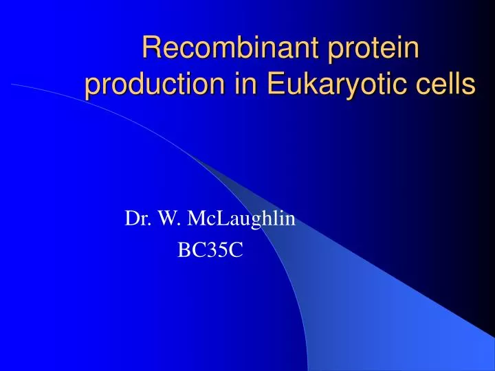 recombinant protein production in eukaryotic cells