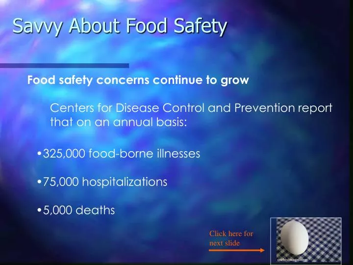 savvy about food safety