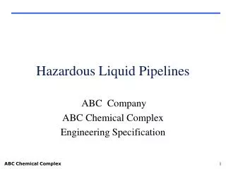 Hazardous Liquid Pipelines