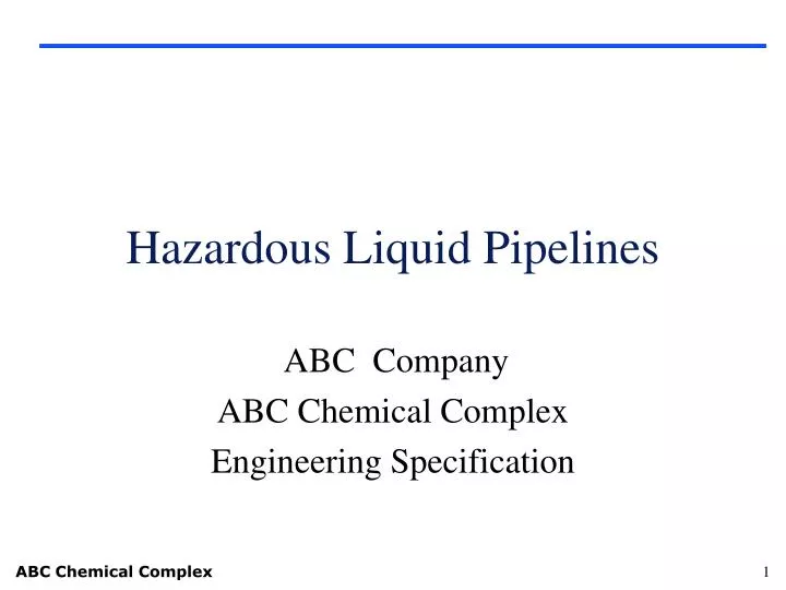hazardous liquid pipelines