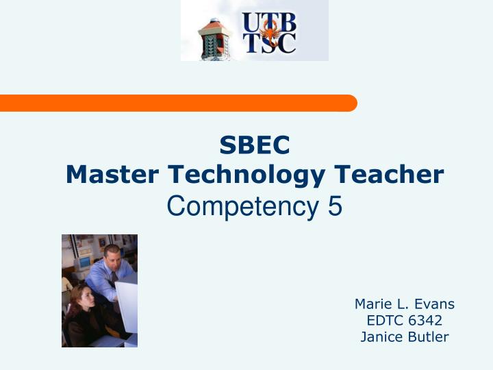 sbec master technology teacher competency 5