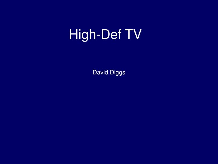 high def tv
