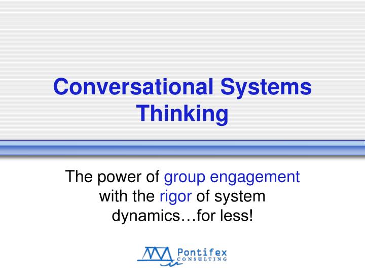 conversational systems thinking