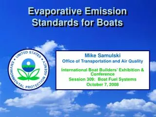 Evaporative Emission Standards for Boats