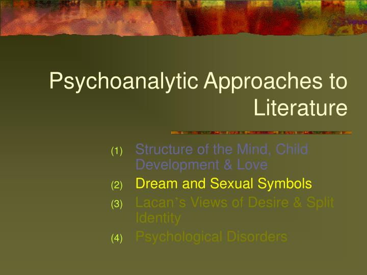 psychoanalytic approaches to literature
