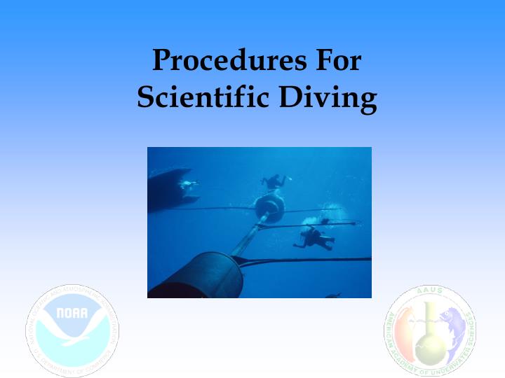 procedures for scientific diving