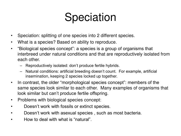 speciation