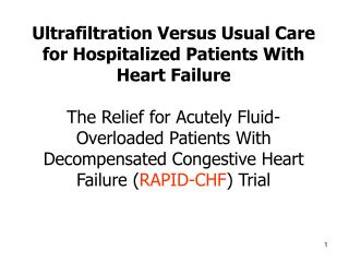 Ultrafiltration Versus Usual Care for Hospitalized Patients With Heart Failure
