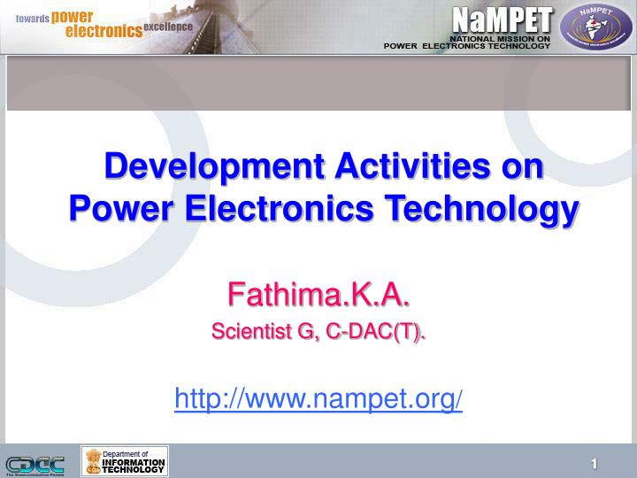 development activities on power electronics technology