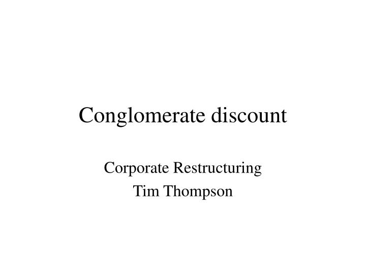 conglomerate discount