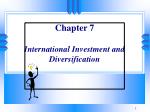 Chapter 7 International Investment and Diversification