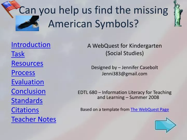 can you help us find the missing american symbols
