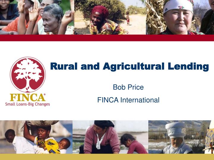rural and agricultural lending