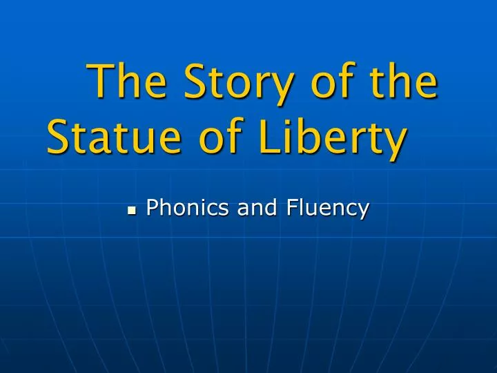 the story of the statue of liberty
