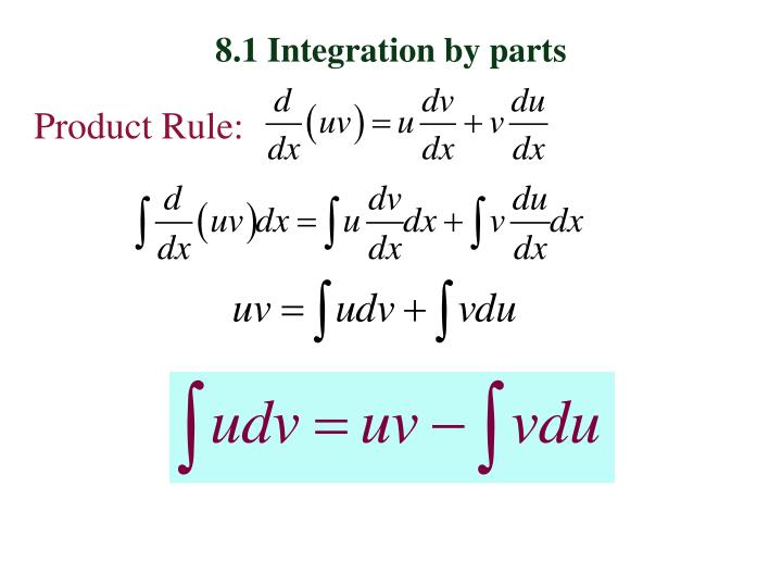 8 1 integration by parts
