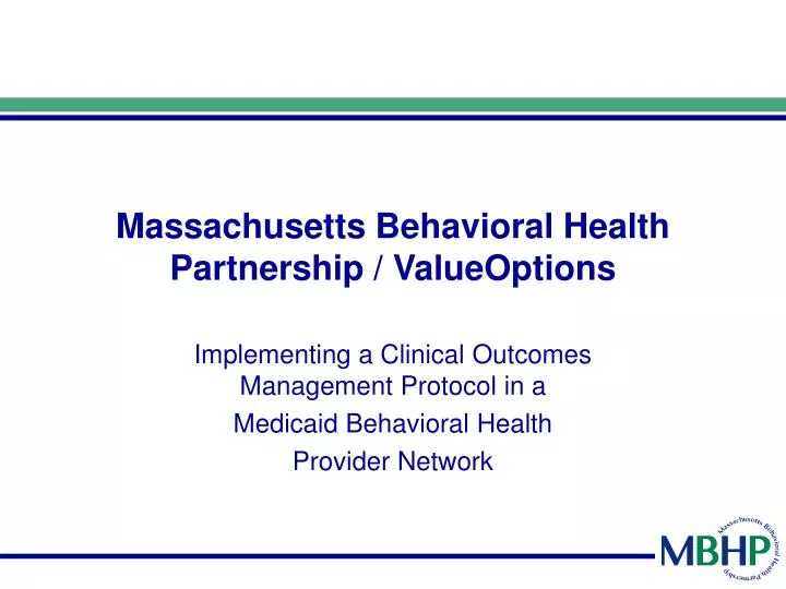 massachusetts behavioral health partnership valueoptions