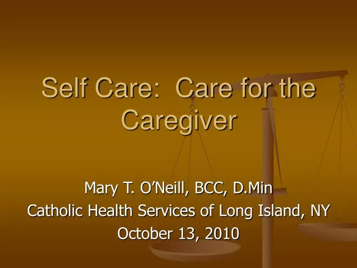 self care care for the caregiver