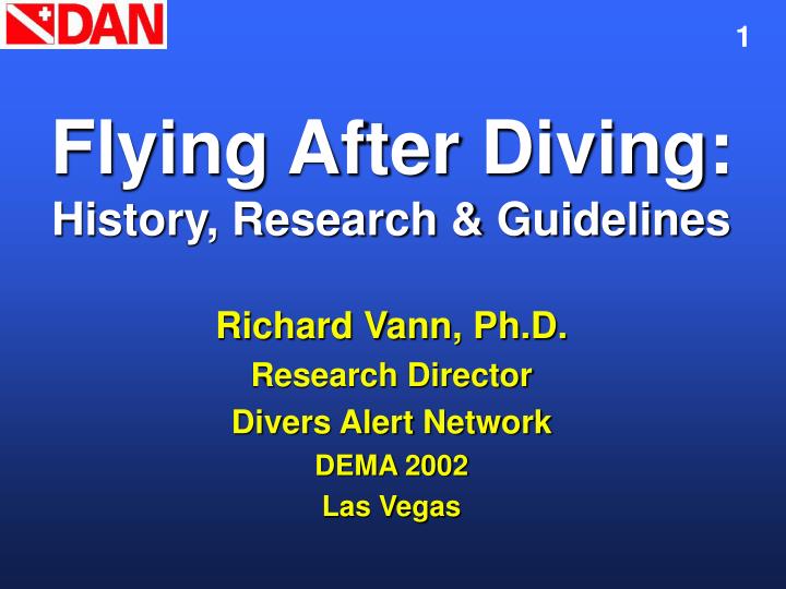 flying after diving history research guidelines