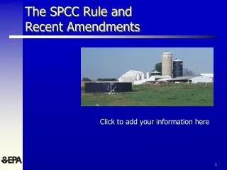 The SPCC Rule and Recent Amendments