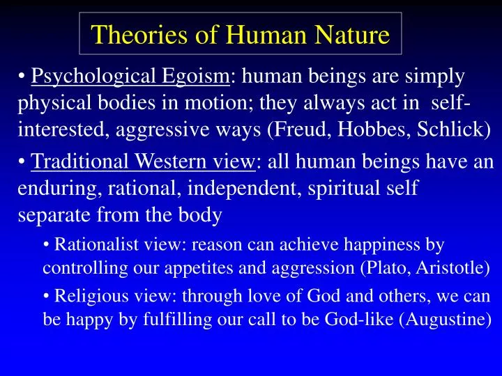 theories of human nature