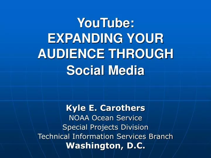 youtube expanding your audience through social media