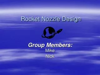 Rocket Nozzle Design