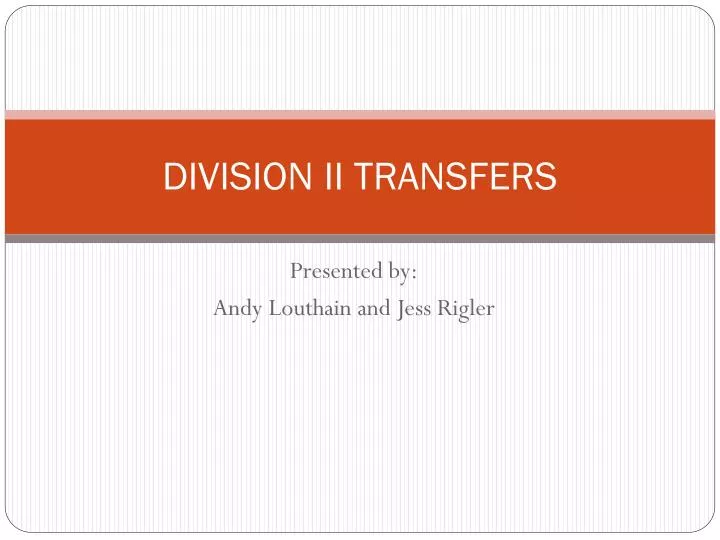 division ii transfers