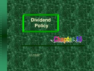 Dividend Policy