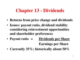 Chapter 13 - Dividends