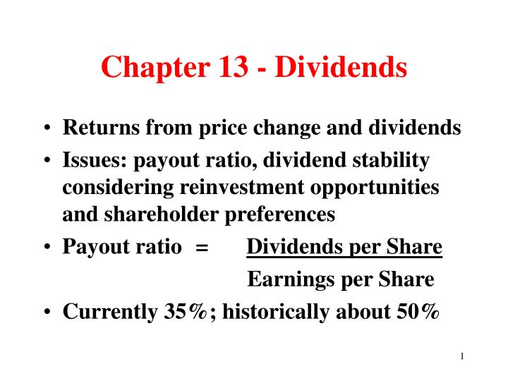 chapter 13 dividends