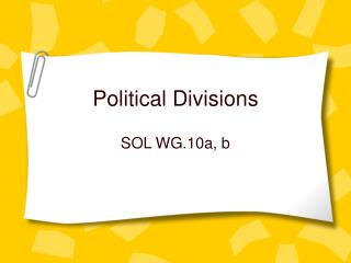 Political Divisions