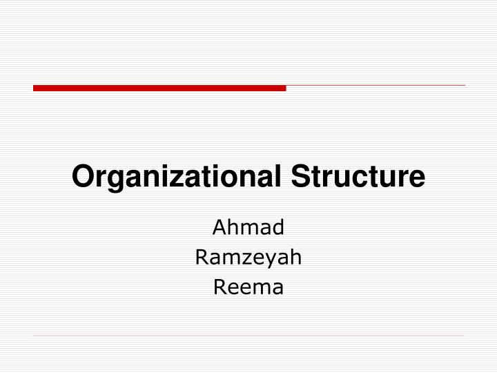 organizational structure