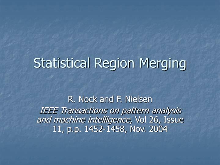 statistical region merging