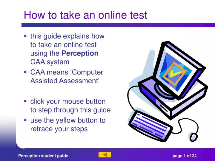 how to take an online test