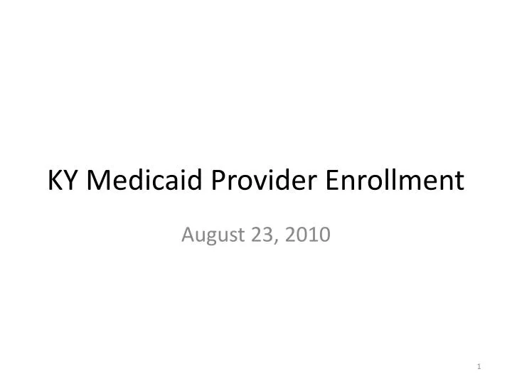 ky medicaid provider enrollment