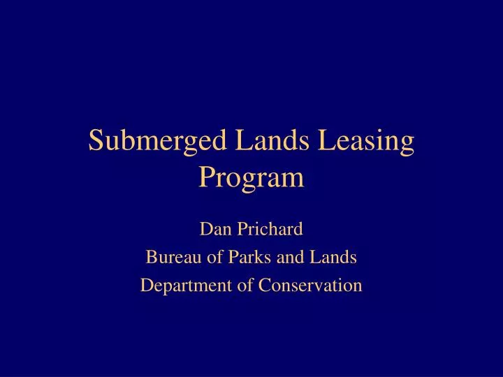 submerged lands leasing program