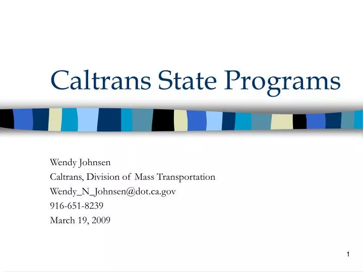 caltrans state programs