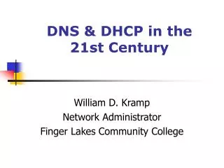 DNS &amp; DHCP in the 21st Century