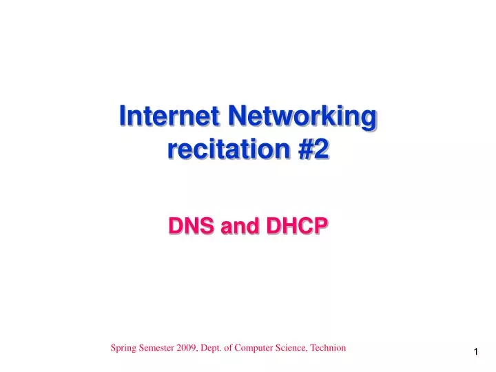 internet networking recitation 2