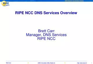 RIPE NCC DNS Services Overview