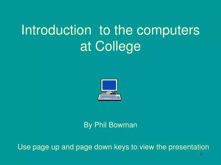 introduction to the computers at college
