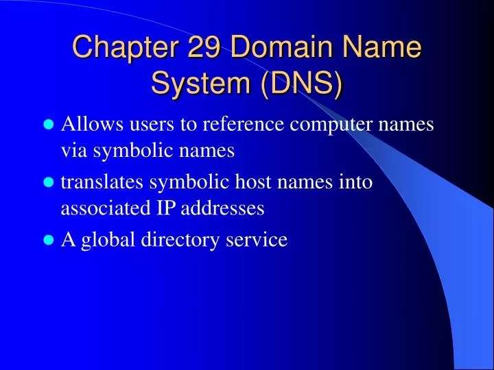 chapter 29 domain name system dns