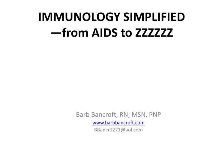 immunology simplified from aids to zzzzzz