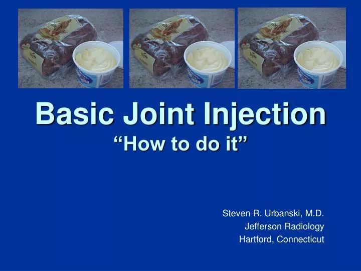 basic joint injection how to do it