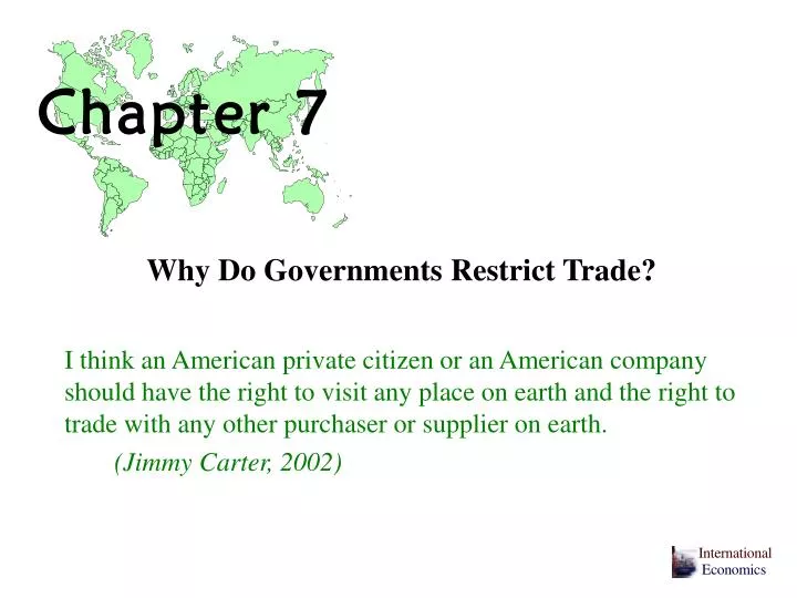 why do governments restrict trade
