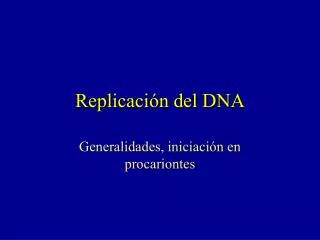 Replicaci ón del DNA
