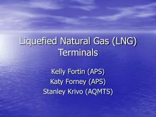 Liquefied Natural Gas (LNG) Terminals